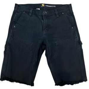 Carhartt black, utility straight fit Jean Shorts size 2